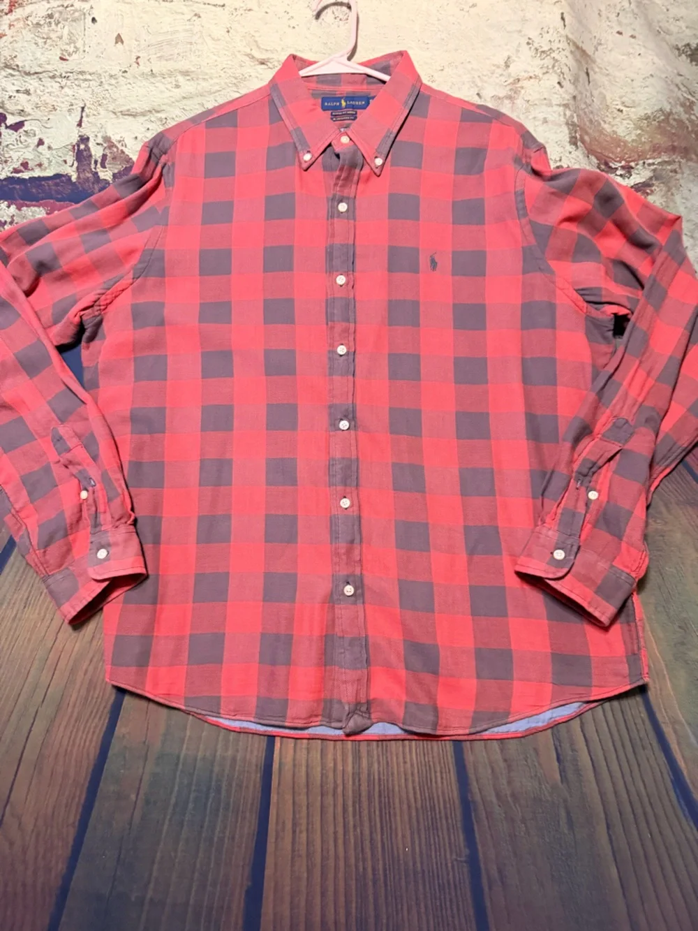 Polo by Ralph Lauren Red and Dark Plaid Button-Down Shirt